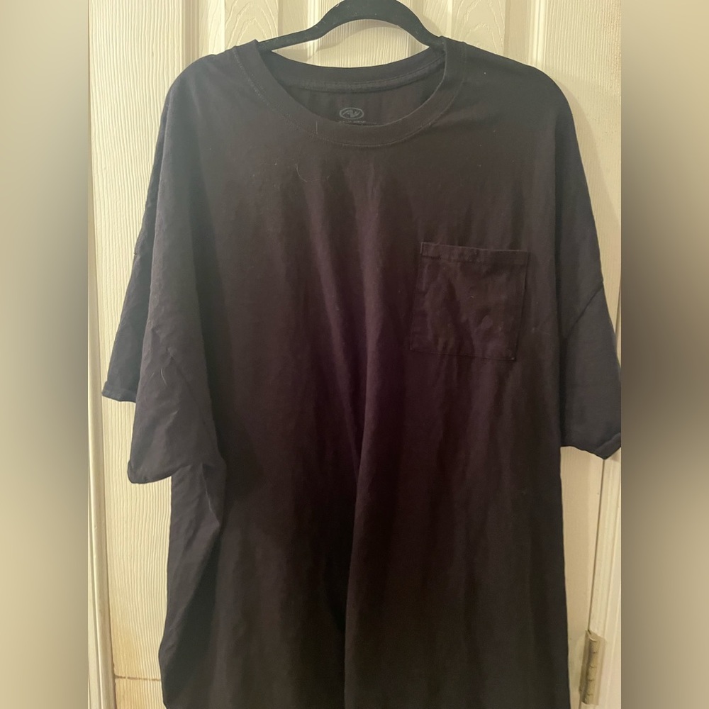 4XL Athletic Works Classic Black Tee with Pocket